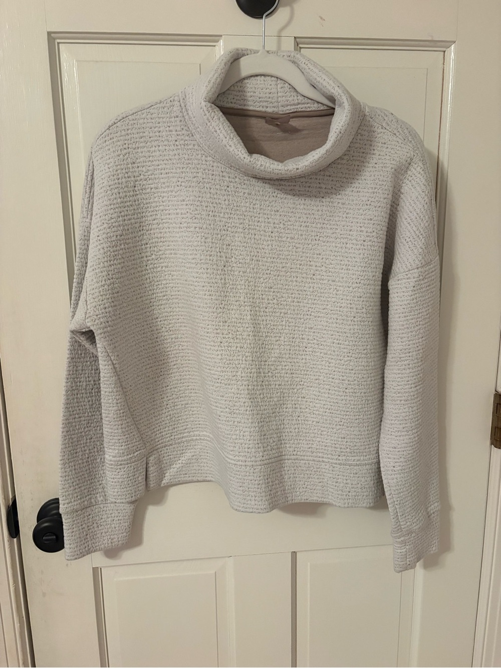 CALIA by Carrie Underwood Cream Textured Cowl Neck Sweater